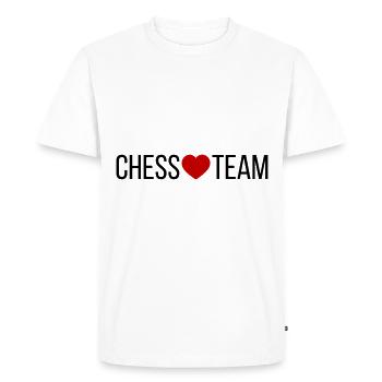Chess Team Heart - Men's Premium Organic T-Shirt - white - Front - Nico (187cm)