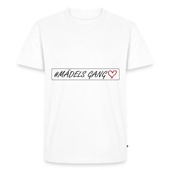 Girls Gang Team Femmes Coeur - T-shirt Premium bio Homme - blanc - Devant - Nico (187cm)