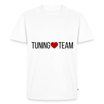 Réglage du cœur de l’équipe - T-shirt Premium bio Homme - blanc - Devant - Nico (187cm)