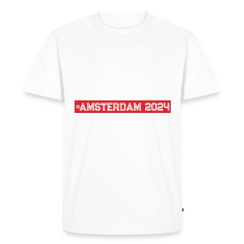 Amsterdam 2024 - Men's Premium Organic T-Shirt - white - Front - Nico (187cm)