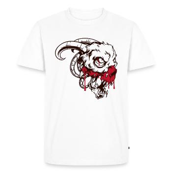 Satan Diable - T-shirt Premium bio Homme - blanc - Devant - Nico (187cm)