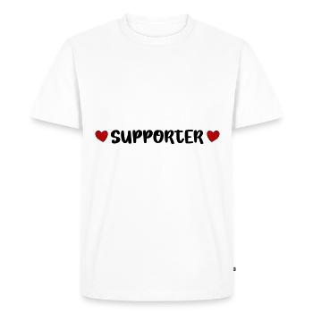 Cœur de supporter - T-shirt Premium bio Homme - blanc - Devant - Nico (187cm)