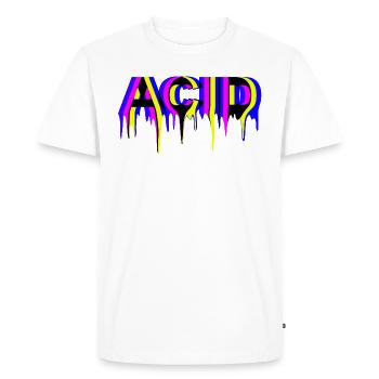 ACID - Men's Premium Organic T-Shirt - white - Front - Nico (187cm)