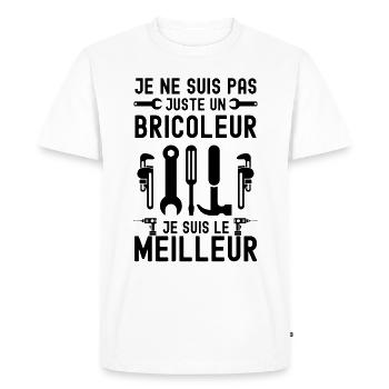 meilleur bricoleur 1 - T-shirt Premium bio Homme - blanc - Devant - Nico (187cm)