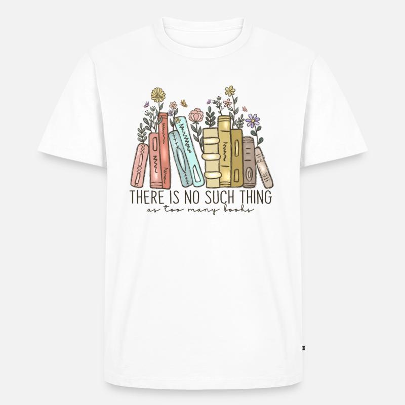 Buch Spruch Leserate Bücherwurm - Männer Premium Bio T-Shirt - Weiß