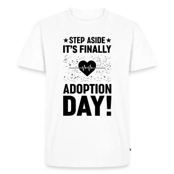 Step aside, it's finally adoption day - Men's Premium Organic T-Shirt - white - Front - Nico (187cm)