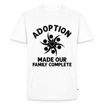 L’adoption a rendu notre famille complètement cœur - T-shirt Premium bio Homme - blanc - Devant - Nico (187cm)