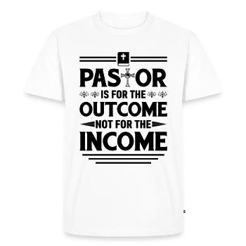 Le pasteur est là pour le résultat, pas pour le - T-shirt Premium bio Homme - blanc - Devant - Nico (187cm)