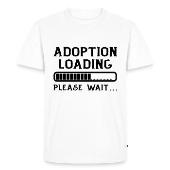 Adoption load please wait load adoption day - Men's Premium Organic T-Shirt - white - Front - Nico (187cm)