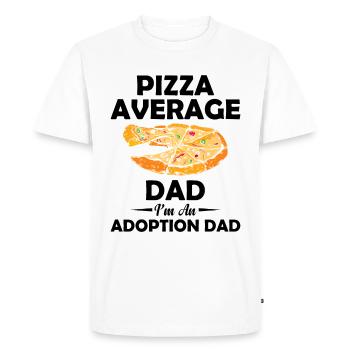 Pizza Papa moyen Je suis un père adoptif qui - T-shirt Premium bio Homme - blanc - Devant - Nico (187cm)