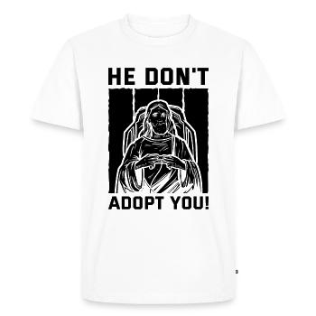 Il ne vous adopte pas, il vous donne juste de l’espoir - T-shirt Premium bio Homme - blanc - Devant - Nico (187cm)