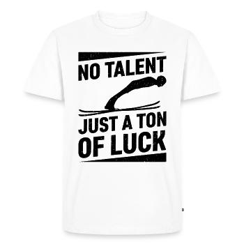Pas de talent, juste beaucoup de chance saut à ski - T-shirt Premium bio Homme - blanc - Devant - Nico (187cm)