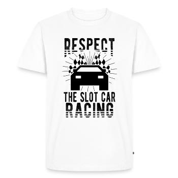 Respect The Slot Car Racing Slotcar Racer - T-shirt Premium bio Homme - blanc - Devant - Nico (187cm)