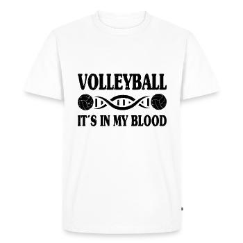 Coéquipiers de volleyball Le volleyball dans mon don de sang - T-shirt Premium bio Homme - blanc - Devant - Nico (187cm)