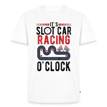 C’est Slot Car Racing O ́Clock Slotcar Lover Gift - T-shirt Premium bio Homme - blanc - Devant - Nico (187cm)