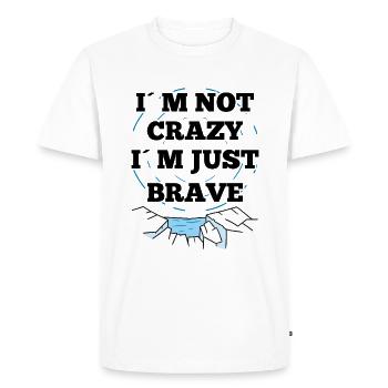 Bain de glace pas fou, je suis juste une idée cadeau courageuse - T-shirt Premium bio Homme - blanc - Devant - Nico (187cm)