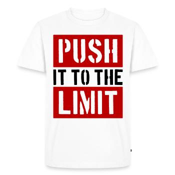 Push It To The Limit Saying Fitness - Men's Premium Organic T-Shirt - white - Front - Nico (187cm)