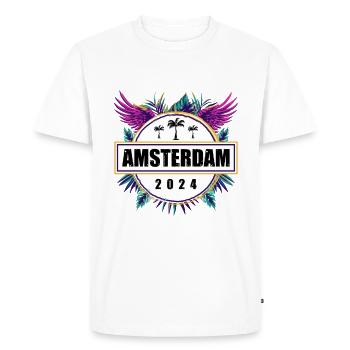 Amsterdam 2024 Team - Men's Premium Organic T-Shirt - white - Front - Nico (187cm)