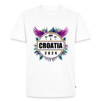 Croatia 2024 Team - Men's Premium Organic T-Shirt - white - Front - Nico (187cm)
