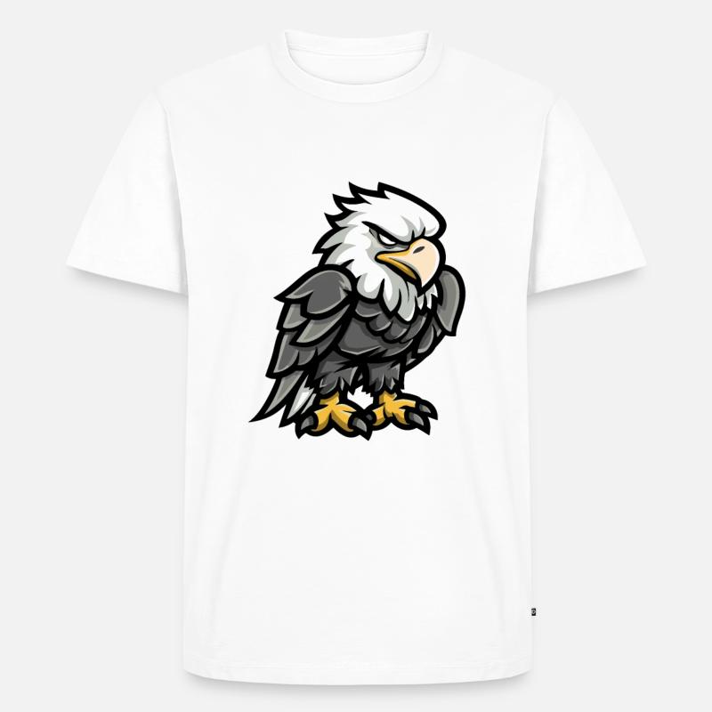 Adler Comic - Männer Premium Bio T-Shirt - Weiß