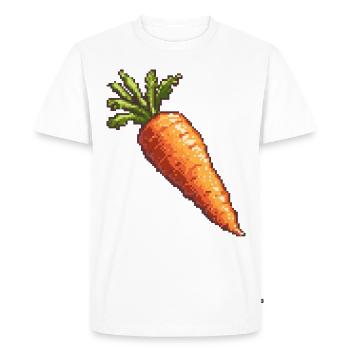 Carrot Pixel Icon - Men's Premium Organic T-Shirt - white - Front - Nico (187cm)