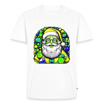 Père Noël Père Noël Père Noël - T-shirt Premium bio Homme - blanc - Devant - Nico (187cm)