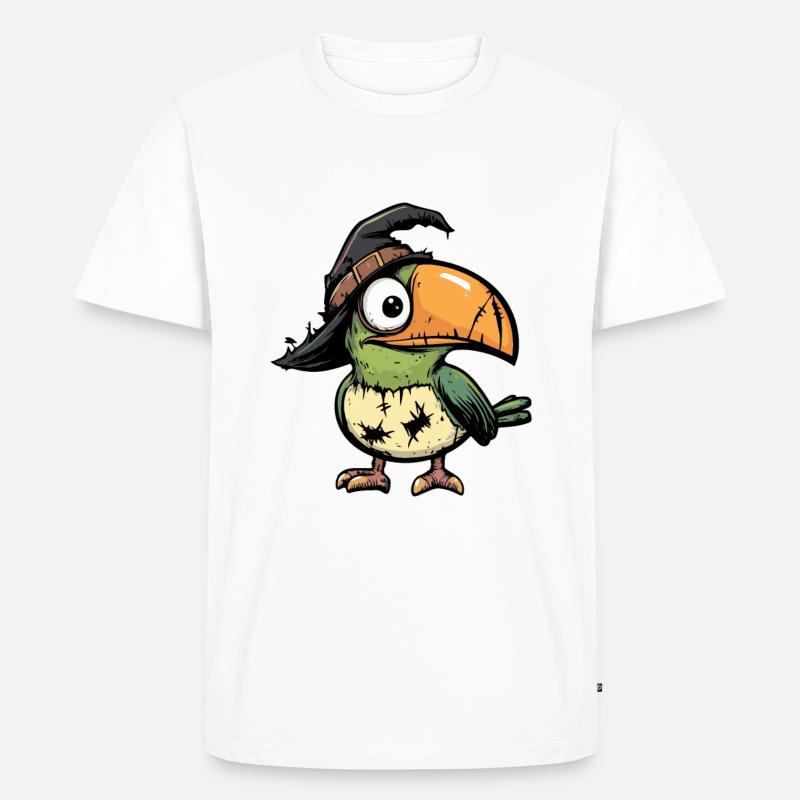 Tukan Vogel Halloween Comic Lustig - Männer Premium Bio T-Shirt - Weiß