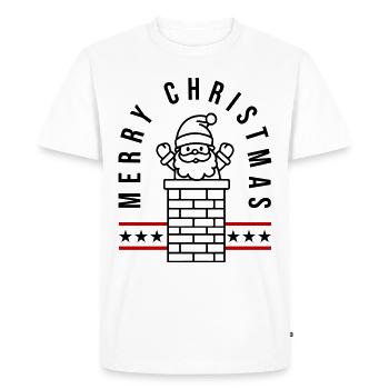 Joyeux Noël Père Noël - T-shirt Premium bio Homme - blanc - Devant - Nico (187cm)