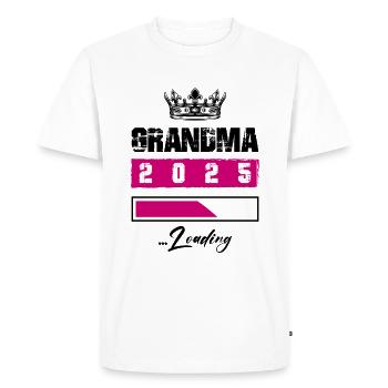 Mamie 2025 Chargement Mamie - T-shirt Premium bio Homme - blanc - Devant - Nico (187cm)