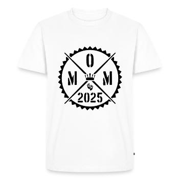 Maman 2025 Maternité Maman Dire - T-shirt Premium bio Homme - blanc - Devant - Nico (187cm)