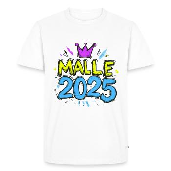 Malle 2025 Mallorca Holidays - Men's Premium Organic T-Shirt - white - Front - Nico (187cm)