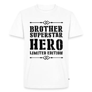 Best Brother Hero Saying - Men's Premium Organic T-Shirt - white - Front - Nico (187cm)
