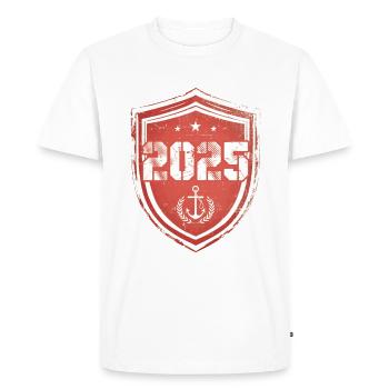 Année 2025 - T-shirt Premium bio Homme - blanc - Devant - Nico (187cm)