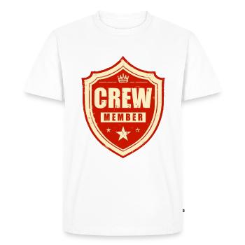 Crew Member - Men's Premium Organic T-Shirt - white - Front - Nico (187cm)