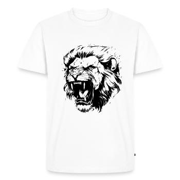 Tête de Lion - T-shirt Premium bio Homme - blanc - Devant - Nico (187cm)