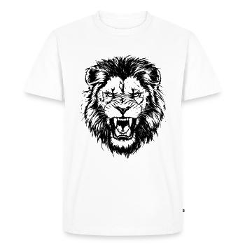 Löwe Design - Men's Premium Organic T-Shirt - white - Front - Nico (187cm)