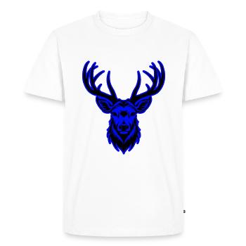 Deer Animal Portrait - Men's Premium Organic T-Shirt - white - Front - Nico (187cm)