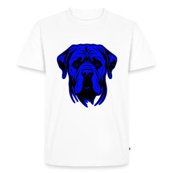 Mastiff chien Portrait d’animal - T-shirt Premium bio Homme - blanc - Devant - Nico (187cm)