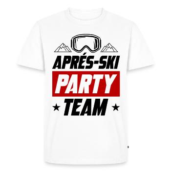 Équipe de la fête d’après-ski - T-shirt Premium bio Homme - blanc - Devant - Nico (187cm)