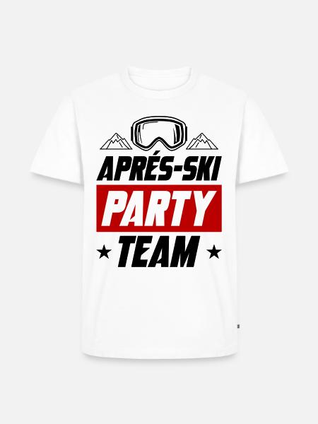 Après Ski Party Team - Mannen Premium Bio T-shirt - wit