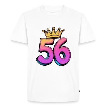 56 Number Krone - Men's Premium Organic T-Shirt - white - Front - Nico (187cm)