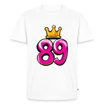 89 Couronne de chiffres - T-shirt Premium bio Homme - blanc - Devant - Nico (187cm)