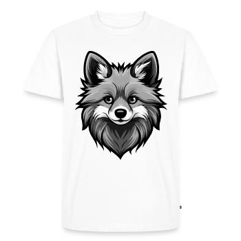 Pomeranian Dog Head - Men's Premium Organic T-Shirt - white - Front - Nico (187cm)