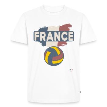 Volleyball - T-shirt Premium bio Homme - blanc - Devant - Nico (187cm)
