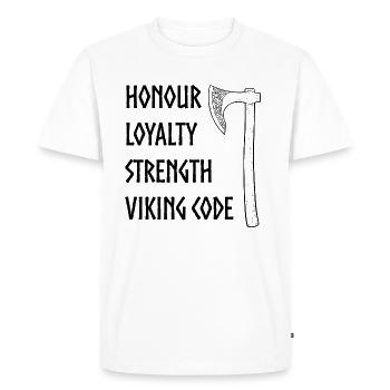 Viking code 2 - Men's Premium Organic T-Shirt - white - Front - Nico (187cm)