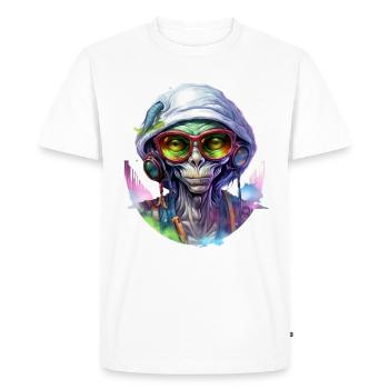 Étranger - T-shirt Premium bio Homme - blanc - Devant - Nico (187cm)