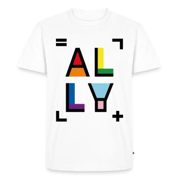 Ally - Men's Premium Organic T-Shirt - white - Front - Nico (187cm)