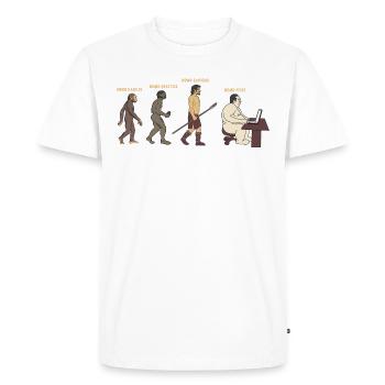 Homeoffice| Homo ffice Design - Men's Premium Organic T-Shirt - white - Front - Nico (187cm)
