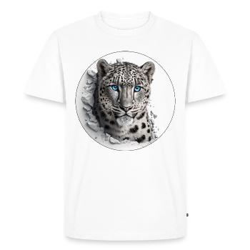 Les léopards des neiges sont des prédateurs majestueux - T-shirt Premium bio Homme - blanc - Devant - Nico (187cm)