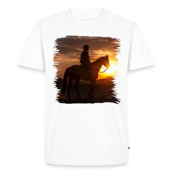 Horseback riding is an old tradition - Men's Premium Organic T-Shirt - white - Front - Nico (187cm)